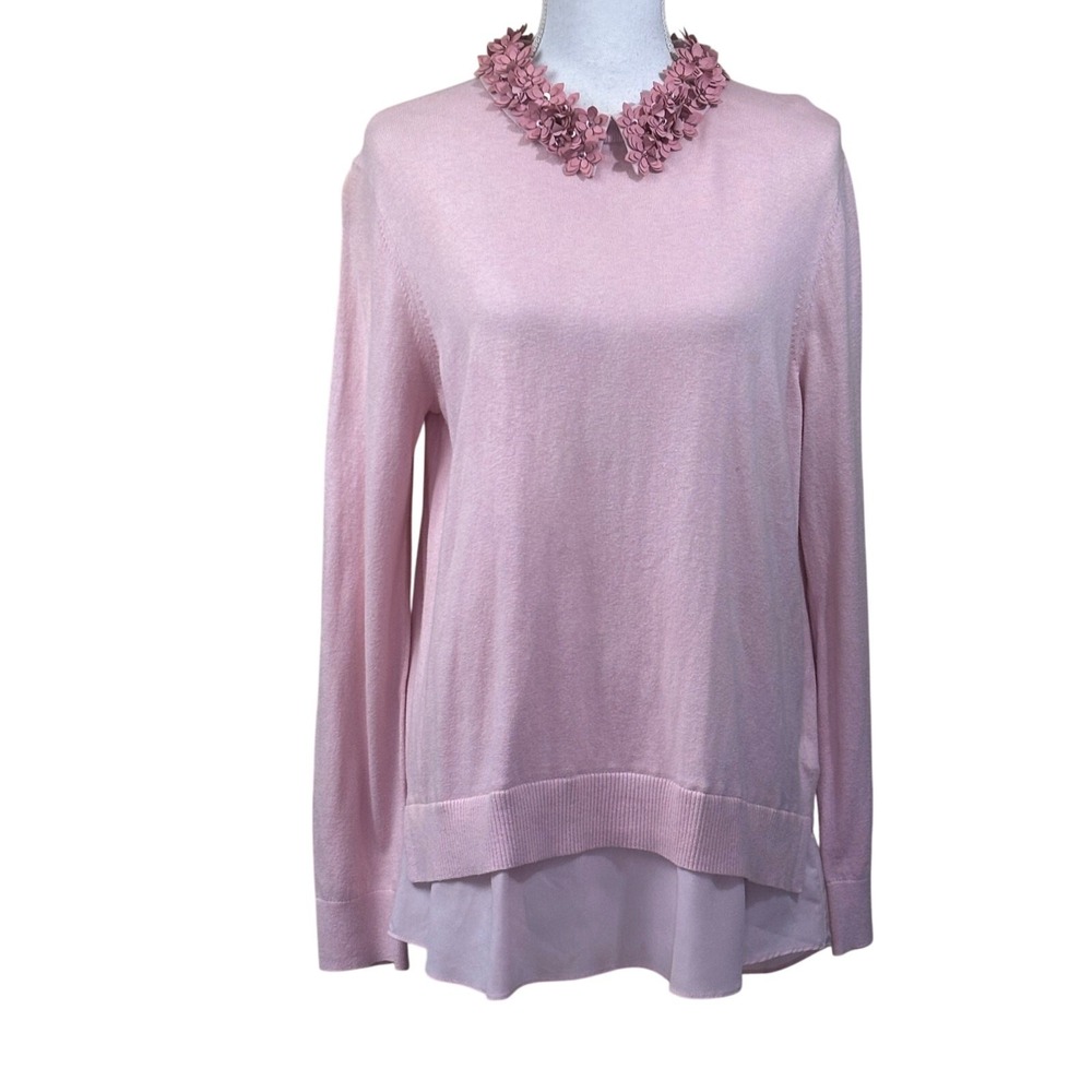Ted Baker London Nansea Layered Sweater Silk Blend Feminine PastelSize 4 US 10